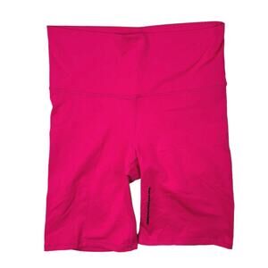 Terez Pink High Rise Wide Waistband High Rise Workout Athletic Bike Short Size S